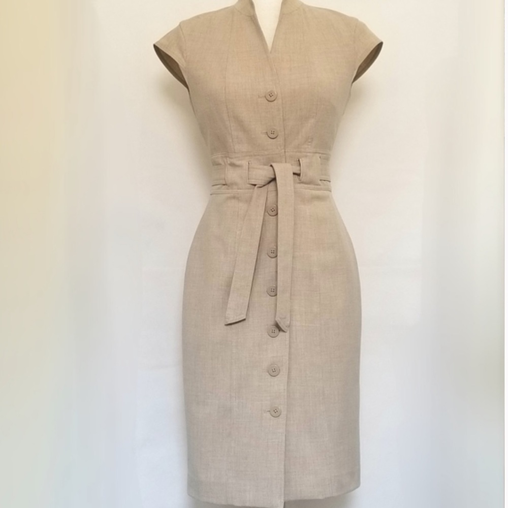 Calvin Klein: Tie Waist Safari Midi - size 6